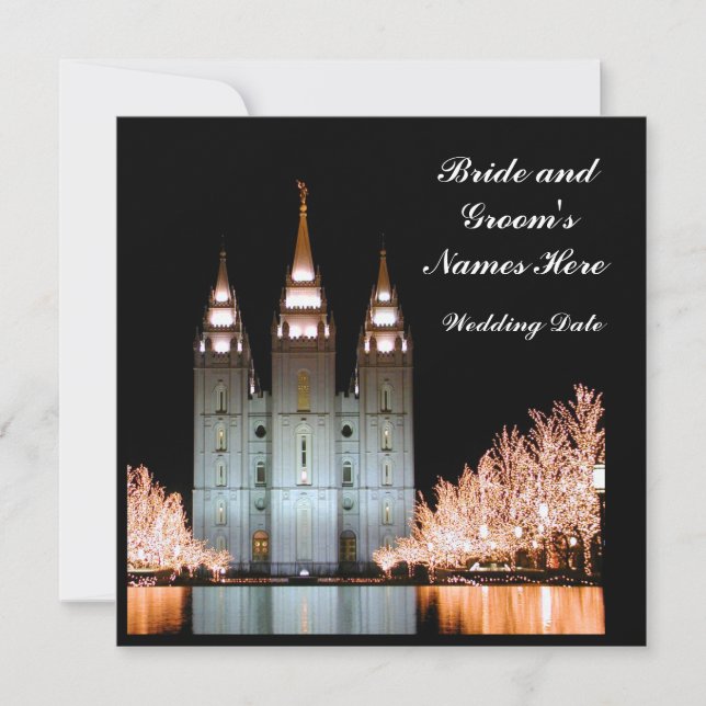 Convites SaltLakeTemple-ConviteParaRecepçãoCasamento (Frente)