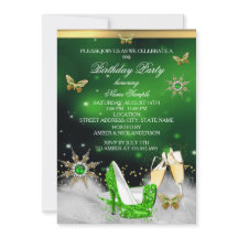 Salto Borboleta Verde Lima Brilhante Dourado Champ