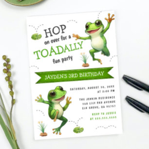 Convites Salto De Aquarela Cuta Sobre O Sapo Qualquer Anive
