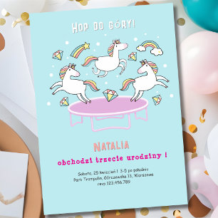 Convites Salto do góry, trampolin zaproszenie urodzinowe