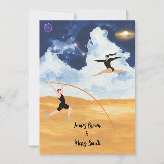 Convites Salto Eterno do Amor: Um Casamento Sindical de Bea (Frente)