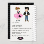 Convites Salto Kids Rock and Roll Retro Party<br><div class="desc">Convites de festas de Salto com tipografia elegante de escrita manual personalizável para o seu evento específico para qualquer ocasião. Gráficos por Jessica Weible Illustrations no MyGrafico.</div>