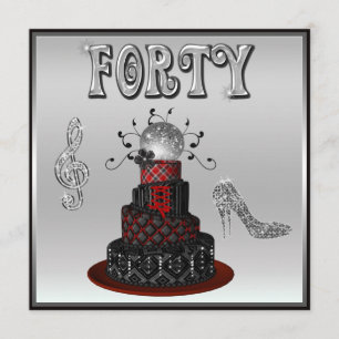 Convites Saltos altos da faísca do bolo da diva do disco d