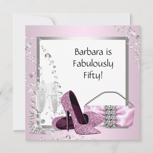 Convites Saltos Altos de Champanhe Feminino Rosa e Preto An (Frente)