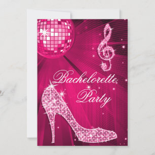 Convites Saltos Bachelorette da bola e da faísca do disco