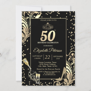 Convites Saltos Brilhantes Tiara Diamantes Espirais 50º Ani