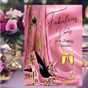 Convites Saltos Champagne Rosa Bege Dourado Fabuloso de Ani
