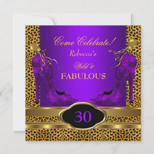 Convites Saltos Violeta Guepardo Leopardo Selvagem 30 Fabul