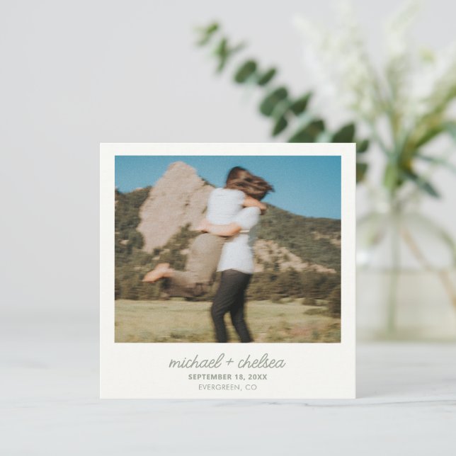 Convites Salvar a data (Em pé/Frente)