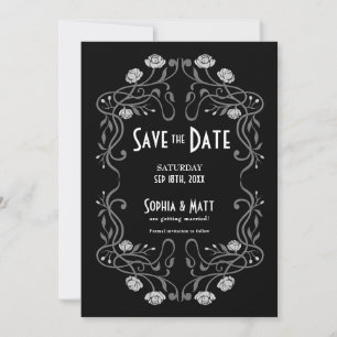Convites Salvar a Data Art Nouveau Casamento