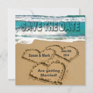 CONVITES SALVAR A DATA - CASAMENTO - PRAIA/OCEANO