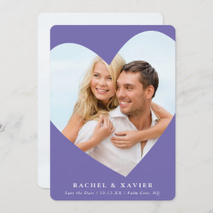 Convites SALVAR A DATA da foto moderna do coração