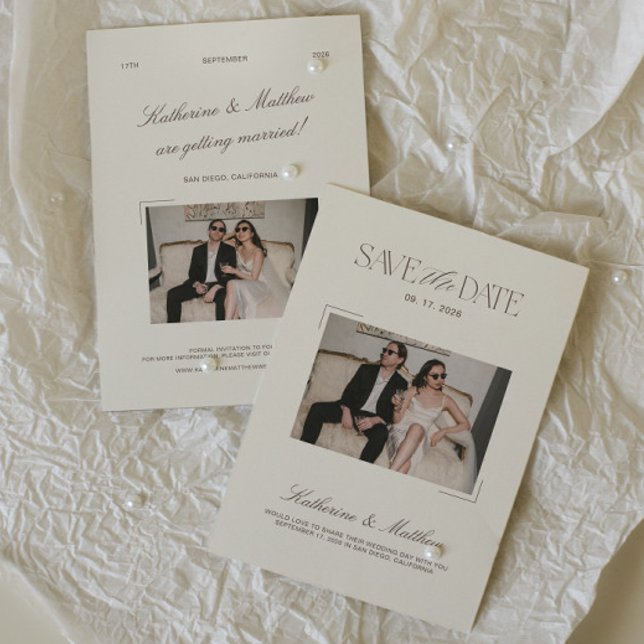Convites Salvar a Data de Casamento com Foto (Criador carregado)