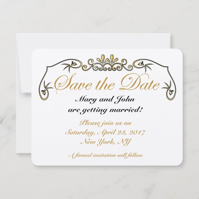 Convites Salvar a data dourada (Frente)