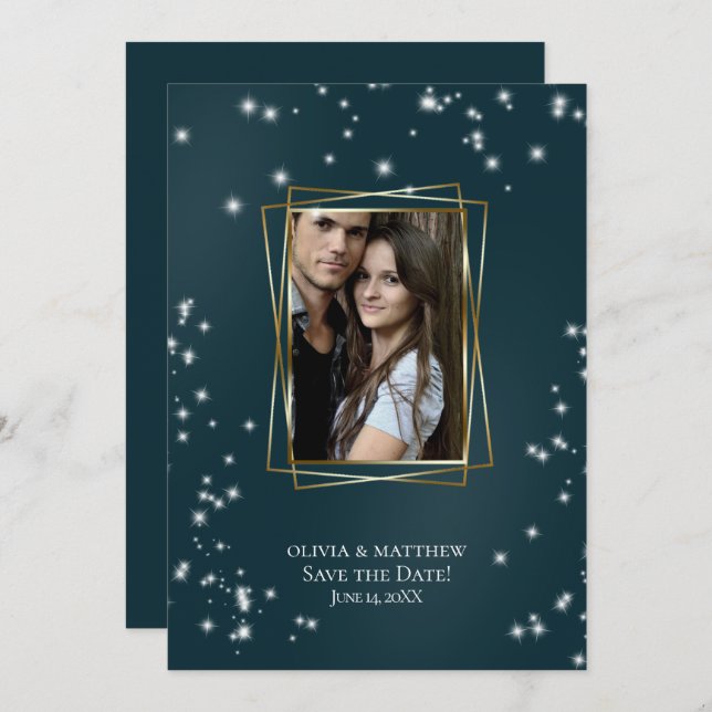 Convites Salvar a data | Elegante Sheer Tulle Arbor (Frente/Verso)