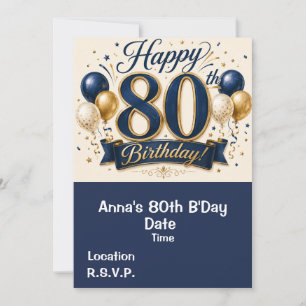 Convites Salvar a data para 80 anos