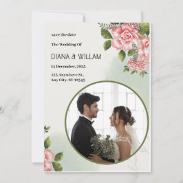 Convites Salvar a Data Verde Simples