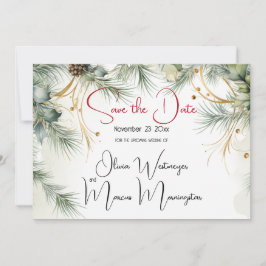 Convites Salvar a data | Vernais Aquarelas de inverno