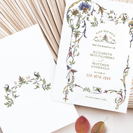 Convites Salvar a data Vintage Victorian Belle Epoque