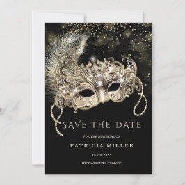 Convites Salvar a Parte Mascarada de Data