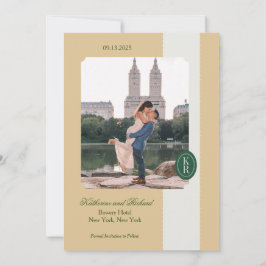 Convites Salvar Data com Borda Recortada Amarela