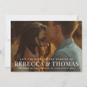 Convites Salvar Data de Casamento com Foto de Tipo Moderno