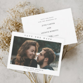 Convites Salvar Data de Casamento com Foto Simples