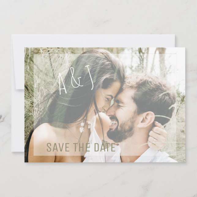 Convites Salvar data de casamento com foto Site de casament (Frente)
