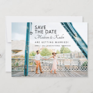 Convites Salvar data de casamento para 4 fotos