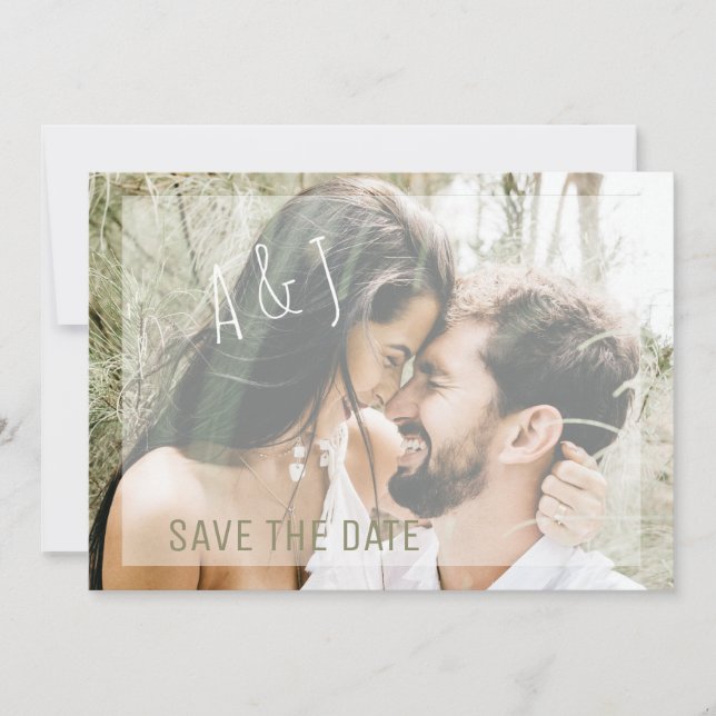 Convites Salvar data do casamento com foto Código QR do sit (Frente)