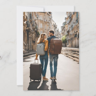 Convites salvar data do casamento de destino de viagem