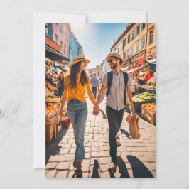 Convites salvar data do casamento de destino de viagem