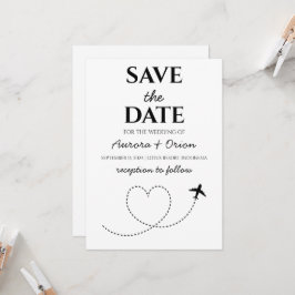 Convites salvar data do casamento de destino de viagem