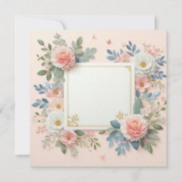 Convites Salvar data floral rosa