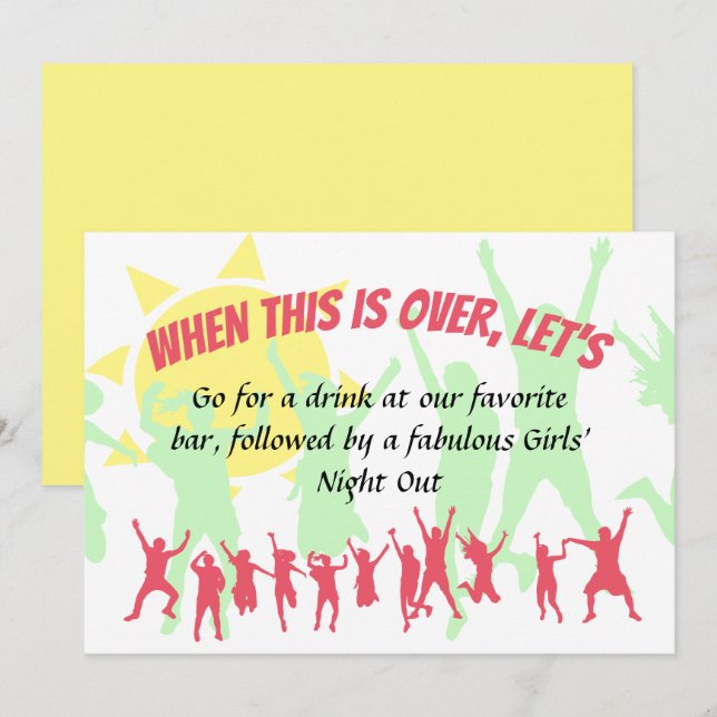 Convites Salvar data quando isso acabar com o VAMOS após a  (Frente/Verso)