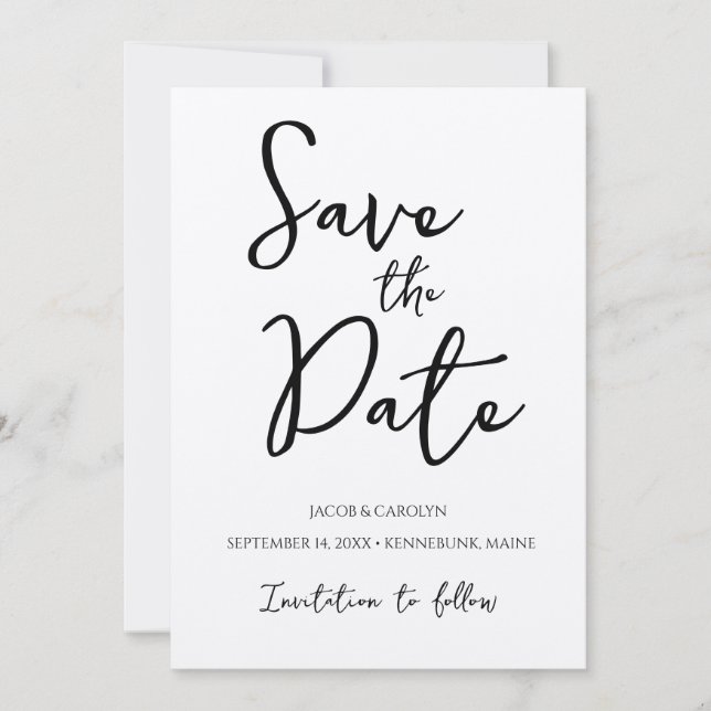 Convites Salvar Data Rústico Boho com Fonte Manuscrita (Frente)