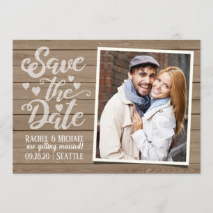 Convites Salvar O Casamento De Data Foto: Madeira russa