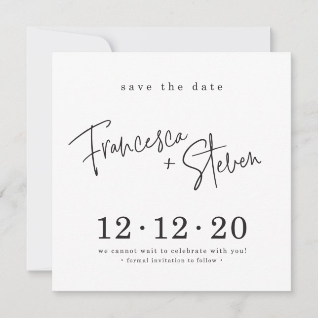Convites SALVAR o design personalizado DATE para Francesca  (Frente)