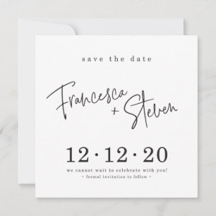Convites SALVAR o design personalizado DATE para Francesca 