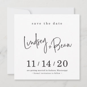 Convites SALVAR o design personalizado DATE para Lindsey +