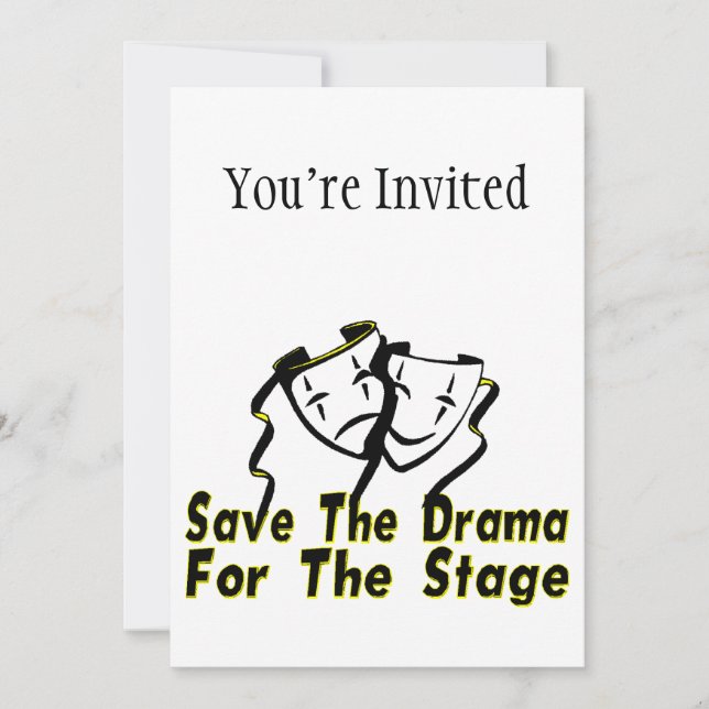 Convites Salvar o drama para o palco (Frente)