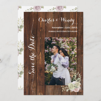 Convites Salvar Rosas Roxos do País de Data