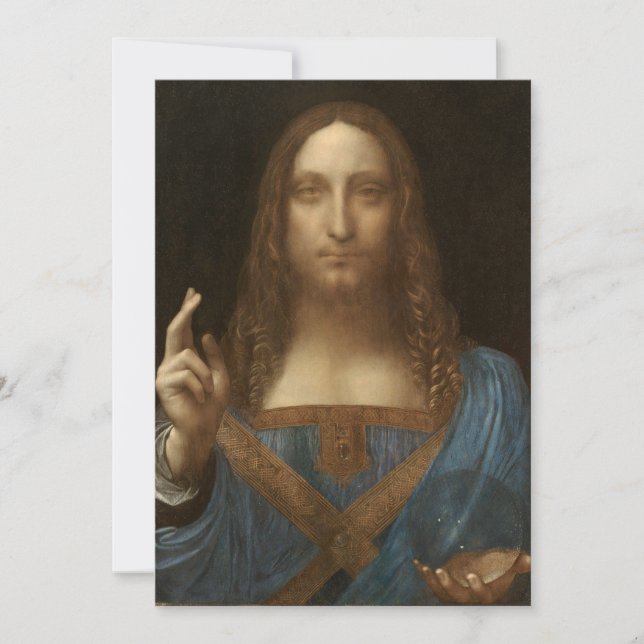 Convites Salvator Mundi de Leonardo da Vinci (Jesus Cristo) (Frente)