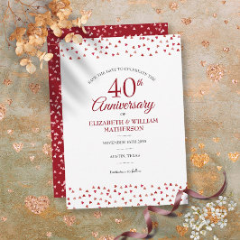 Convites Salve a Data 40º Aniversário de Casamento Ruby Chi