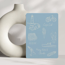 Convites Salve a data azul poeirento no verão da Nova Ingla