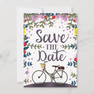 Convites Salve A Data Bicicleta Vintage