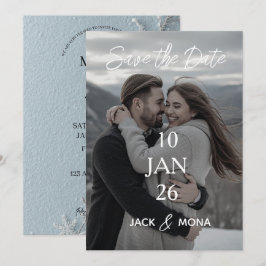 Convites Salve a data  Casamento moderno simples personaliz