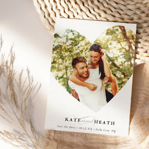 Convites SALVE A DATA da foto elegante quadro cardíaco