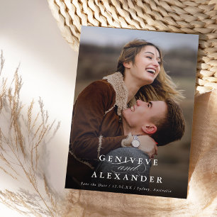 Convites SALVE A DATA da moderna camada elegante de fotos