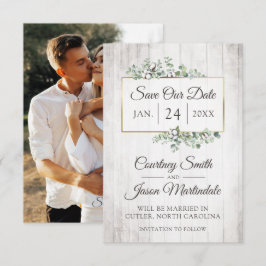 Convites Salve A Data Da Rustic Southern Cotton Wedton Card